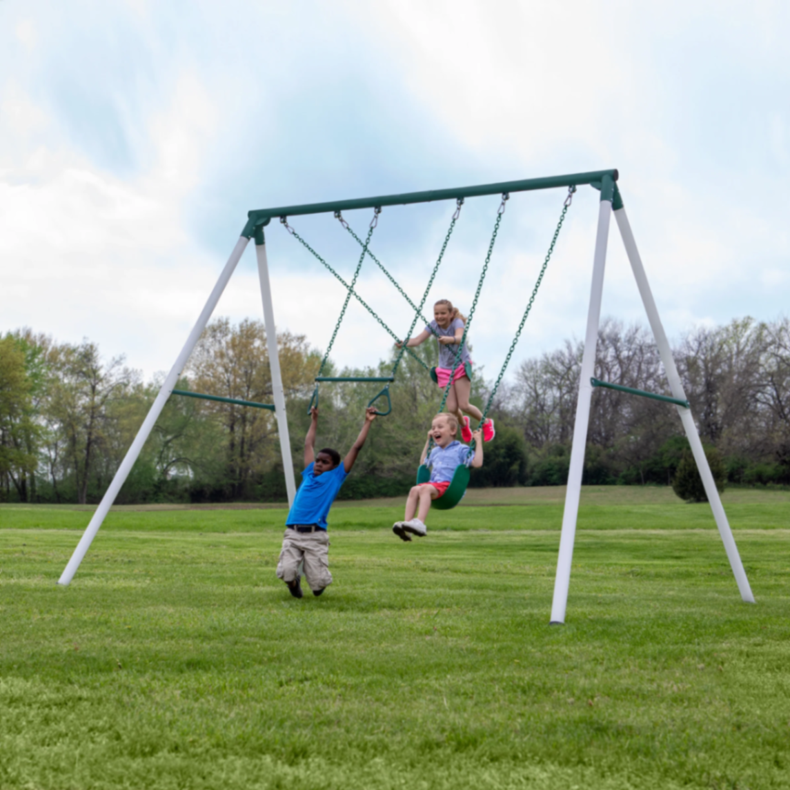 Big Brutus Metal A-Frame Swing Set