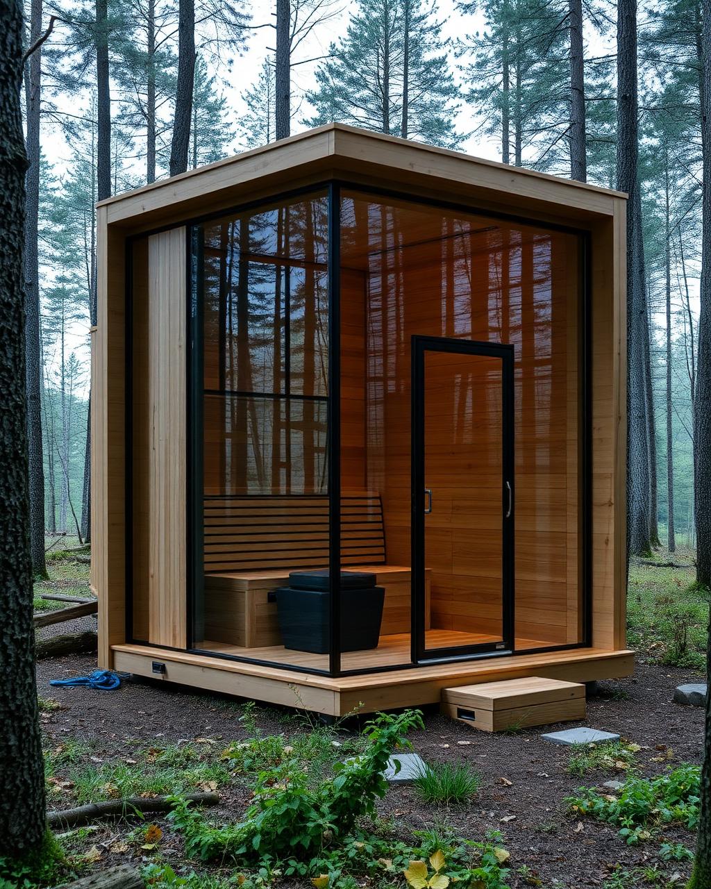 Panoramic Cube Sauna — 6 Person